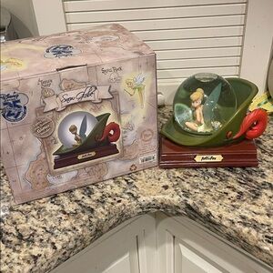 Disney Tinker Bell Green and Red Snow Globe